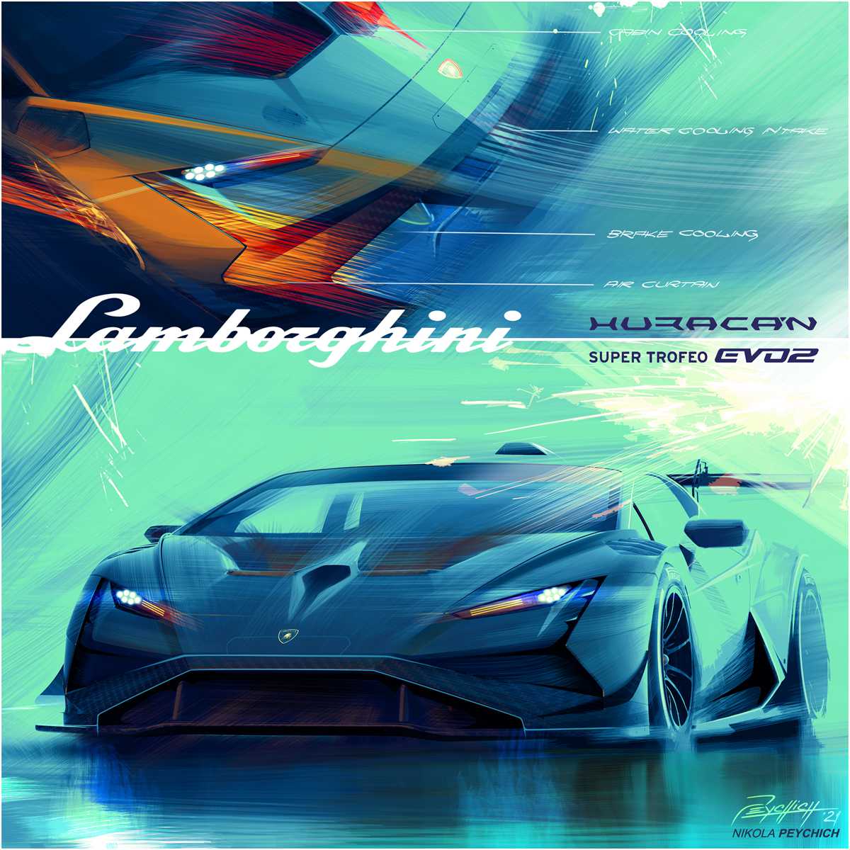 10 - 兰博基尼Huracán Super Trofeo EVO2 - Centro Stile设计中心草图.jpg