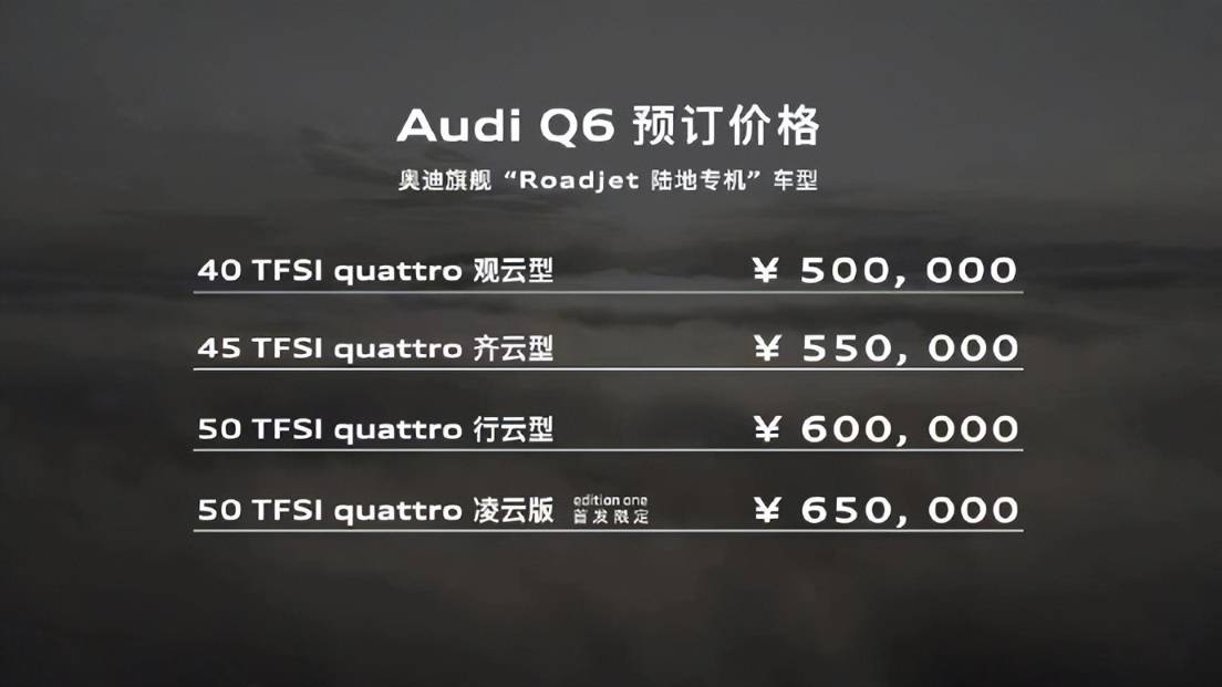 奥迪Q6预售50万起,比Q7尺寸大,比宝马X5便宜10万,不香吗?